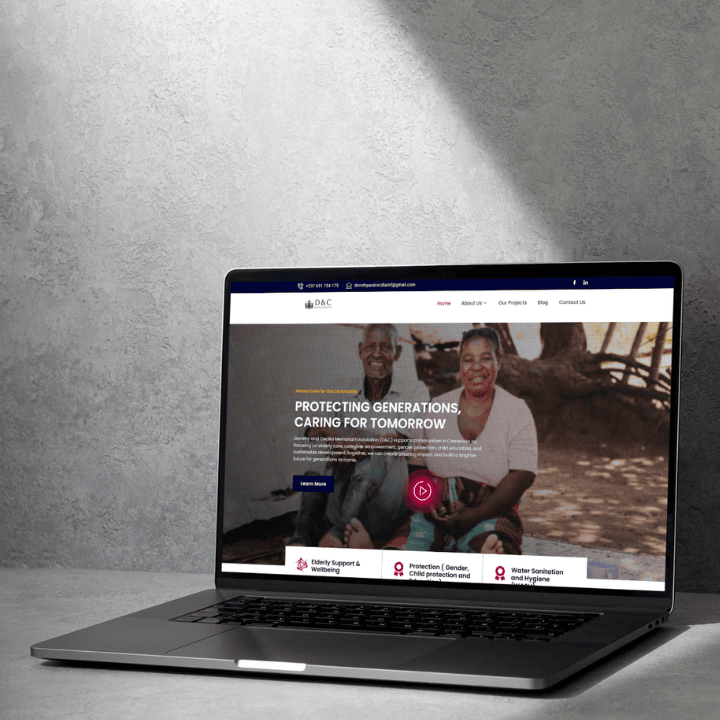Custom web design project for a Cameroon-based business by Bless Kimbi